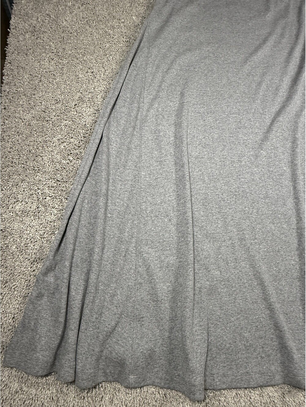 NWT Women's Ribbed Maxi A-Line Dress - Universal Thread™ Heather Gray 1X - Picture 4 of 12